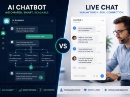 AI chatbots vs live chat tools comparison image