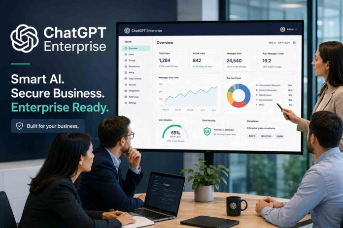ChatGPT Enterprise dashboard on a computer screen