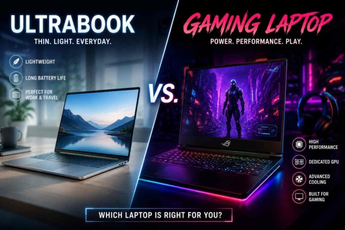 Gaming laptop vs ultrabook comparison